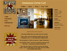 Tablet Screenshot of crossroadscoffeecafe.com